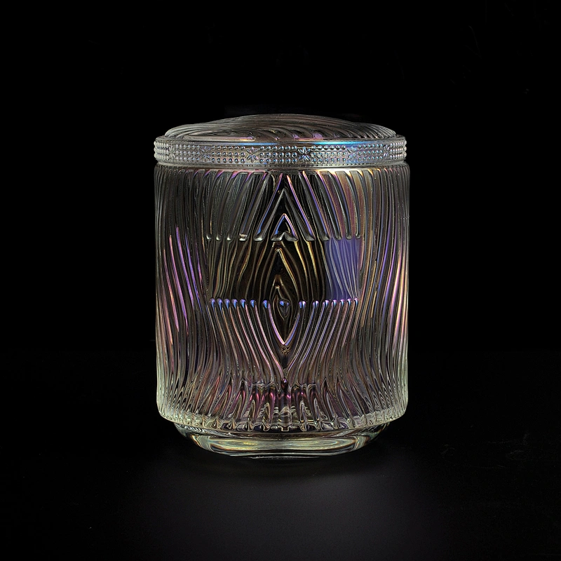 8oz 10oz 14oz Sunny crystal glass jar candles with glass lid