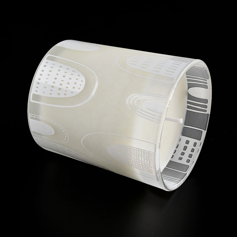 Sunny design luxury white and black matte glass candle jar holders