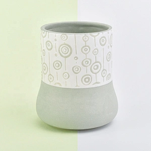 Unique glazed tealight ceramic candle holder
