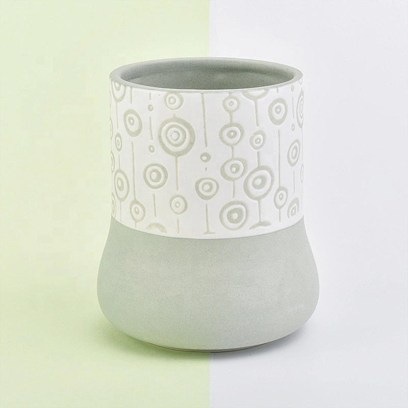 Unique glazed tealight ceramic candle holder