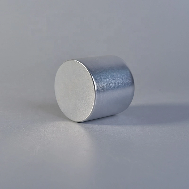 Silver round Metal Aluminum candle tins with lid
