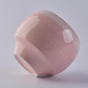 Sunny home decor pink candle ceramic holder 8oz 10oz 12oz