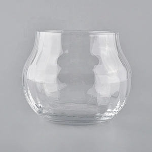 Hand Blown Glass Candle Container