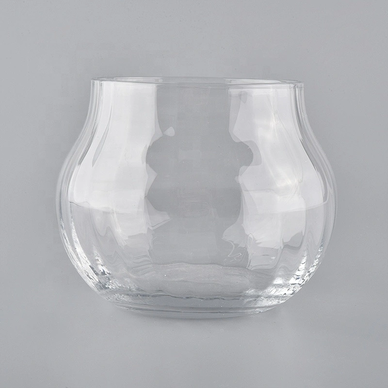 Hand Blown Glass Candle Container