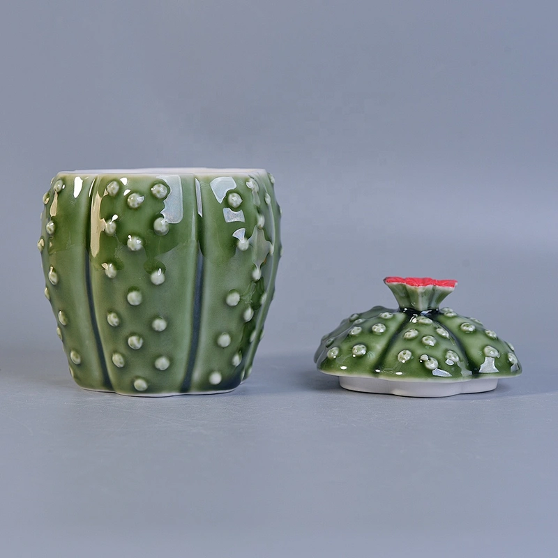 Sunny Wholesales flower shape empty candle ceramic jars with lids