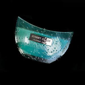 Home decoration iridescent scented blue glass candle holders