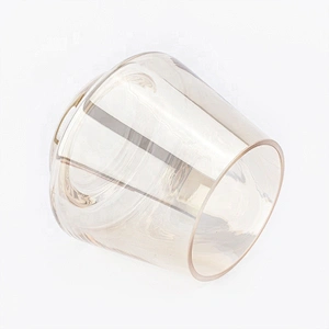 Antique round glass candlestick home decor