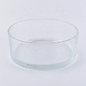 Large Capacity Round Shaped Crystal clear jars for candles
