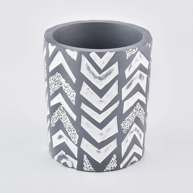 10oz Wholesales Luxury grey custom Ceramic Candle holder