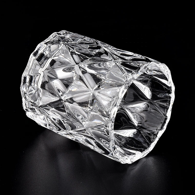 Wholesales luxury geo crystal glass candle holders
