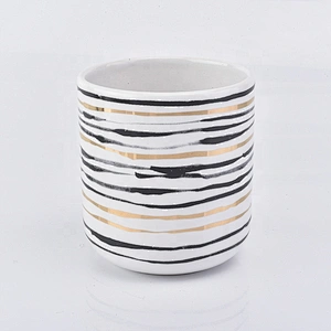 8oz home decoration hot stamping ceramic candle holders