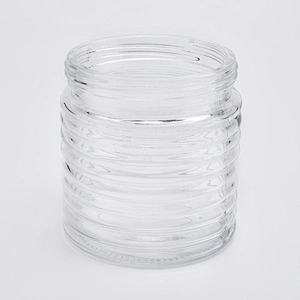 18oz wholesales clear glass candle jars home decorations candle containers
