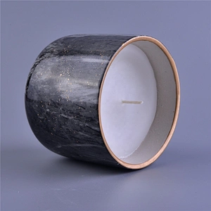 Sunny custom black empty ceramic candle jars home decoration