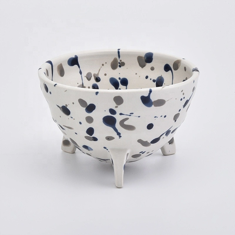 Elegant standing ceramic candle holder 250ml