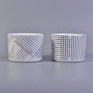 Sunny home decoration white scented ceramic candle holder