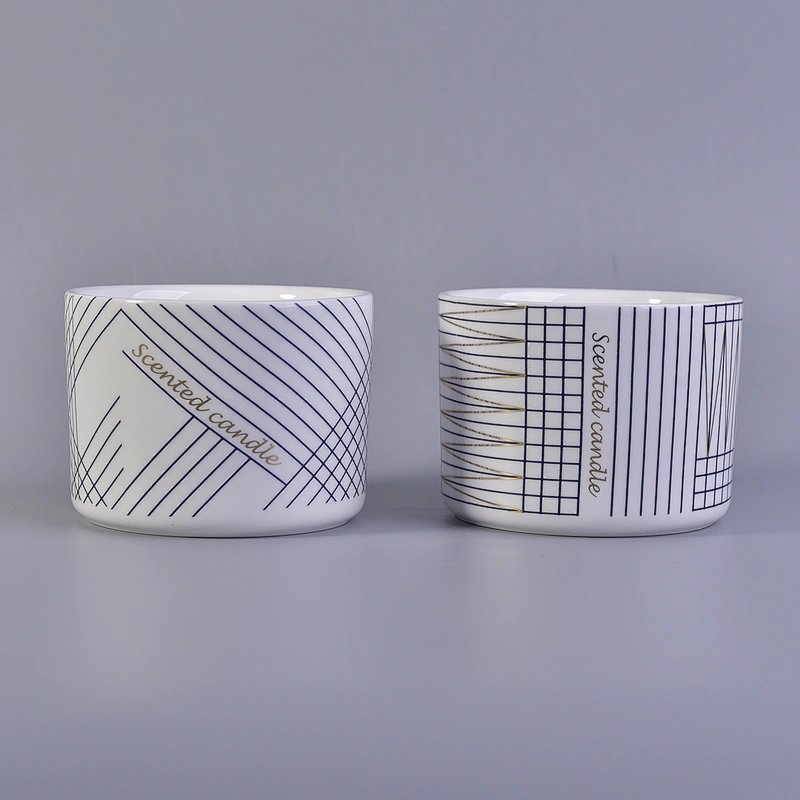 Sunny home decoration white scented ceramic candle holder