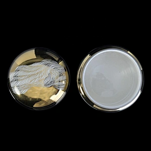 6oz 8oz 10oz Wholesales empty gold porcelain tealight ceramic candle holders with lids