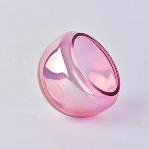 Wholesale red glass candle holder custom made