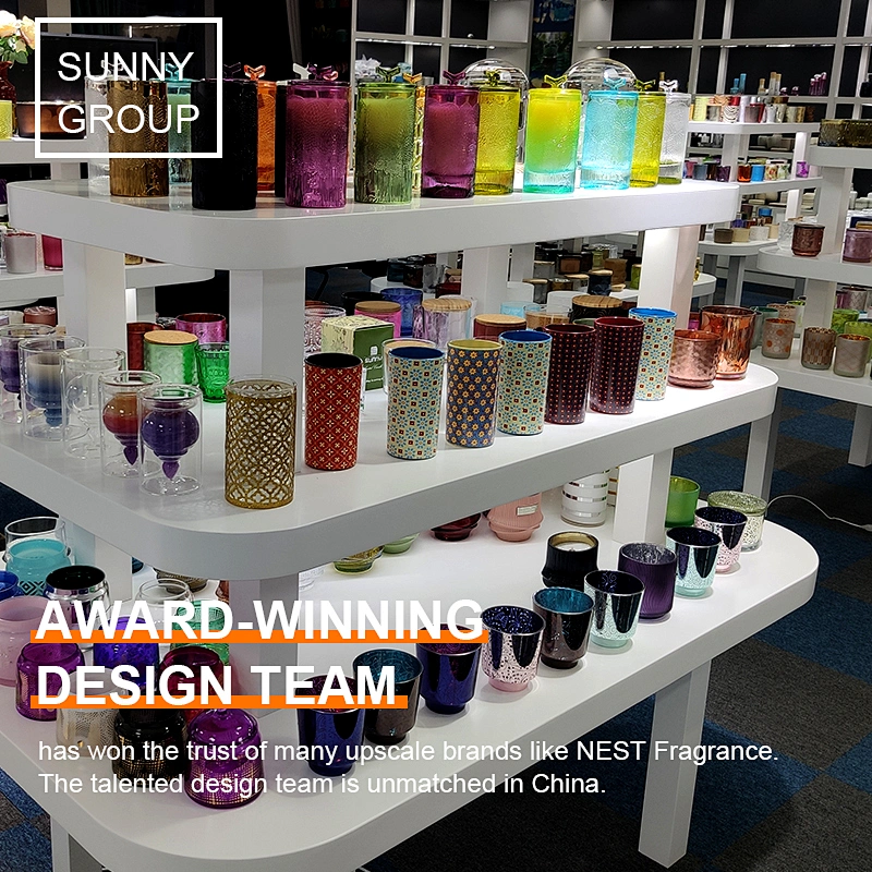 Wholesales Luxury decorative hollow candle jars 10oz with metal lid