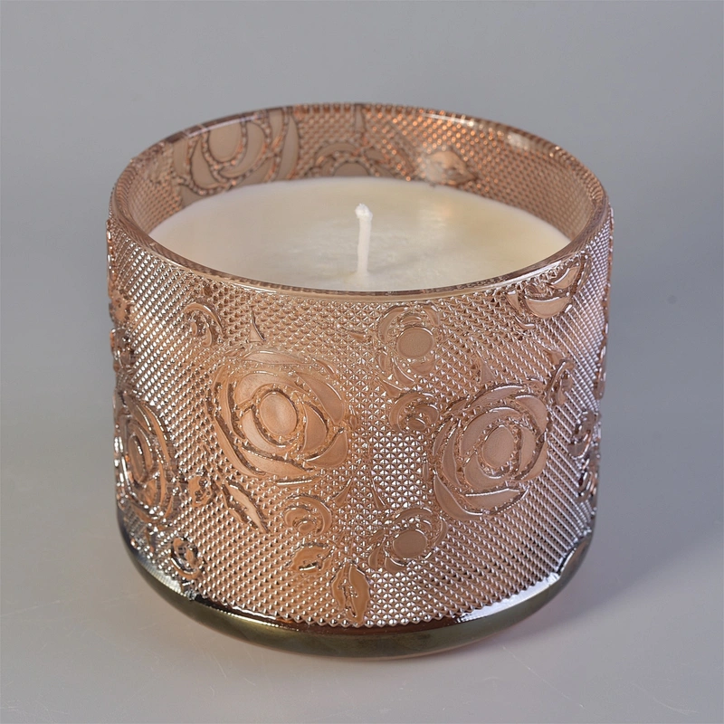 Sunny design luxury crystal empty rose glass candle holders