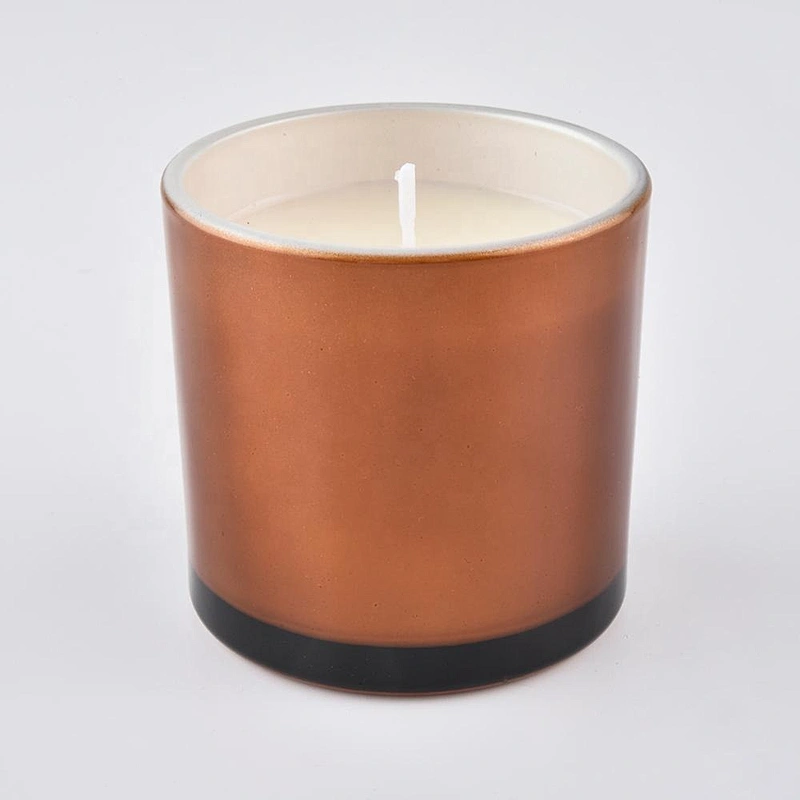 Sunny luxury tea light amber glass candle jar container 8oz 10oz 12oz