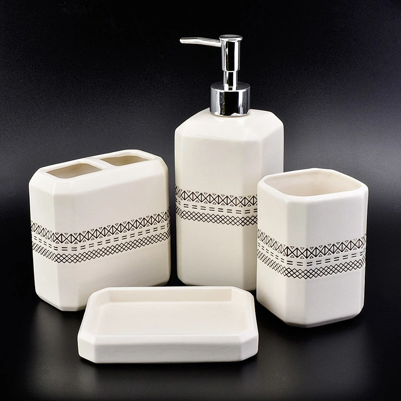 cheap chinese modern brand name hotel bathroom luxury ceramic accessories sets complete