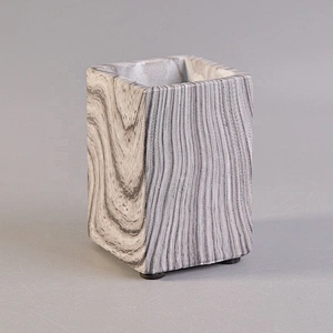 Wholesales Custom square grey Concrete Candle container