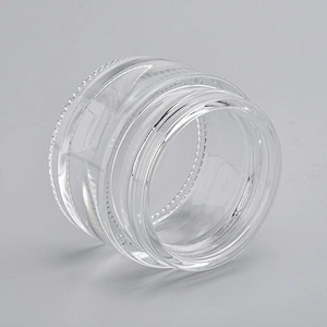 Wholesales round shape clear glass cream bottles cosmetic products for skin care