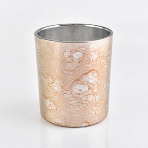 luxury electroplated glass candle jar