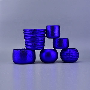 Electroplating empty religious ceramic tealight candle holder pillar
