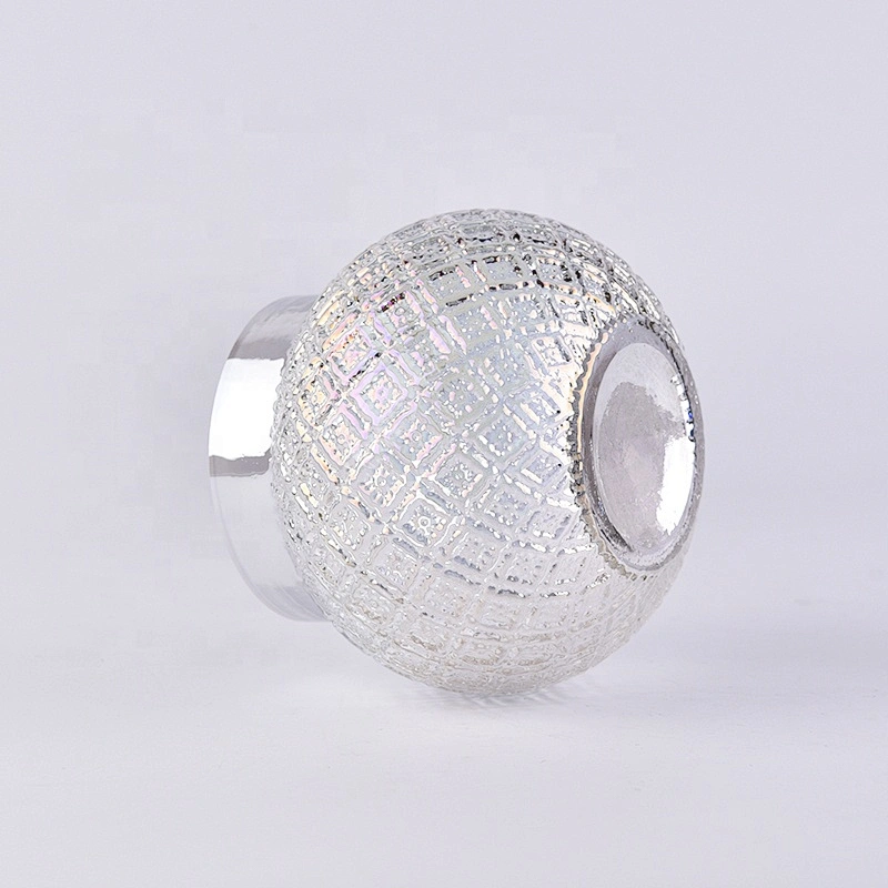 Wholesales Luxury white round glass jar candle