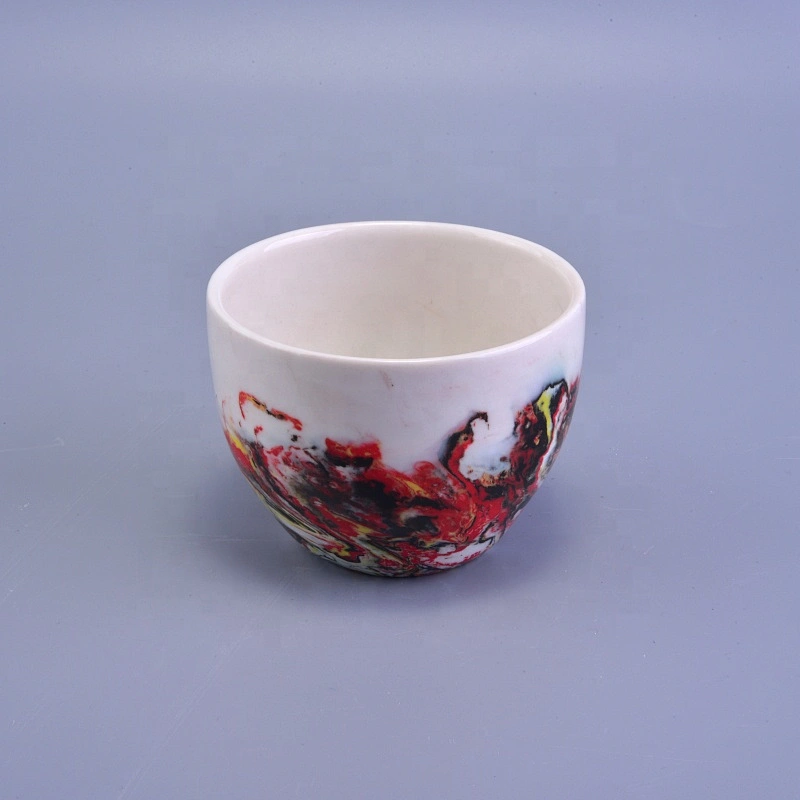 Home decoration mini candle ceramic jars 2oz 4oz 6oz