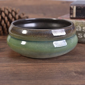 Home decoration glazed candle ceramic containers 16oz 20oz
