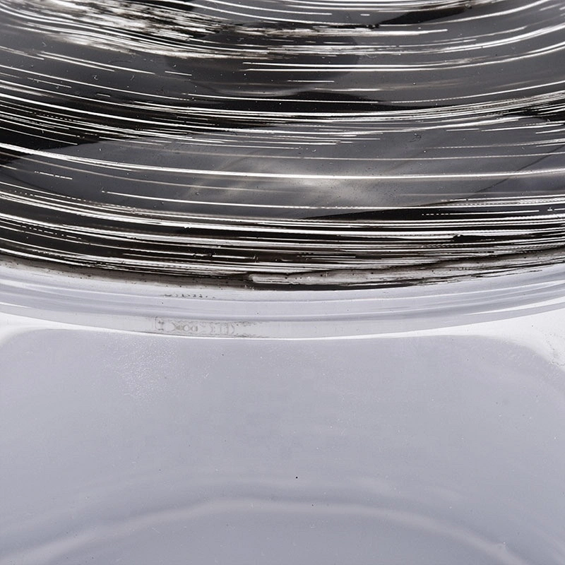 Handmade Decorative round Glass Candle jar with lid wholesales