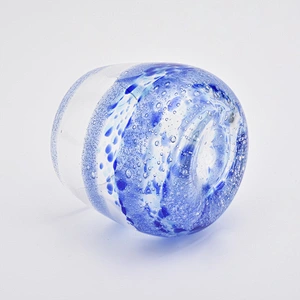 Pure candle holder glass with small bubble