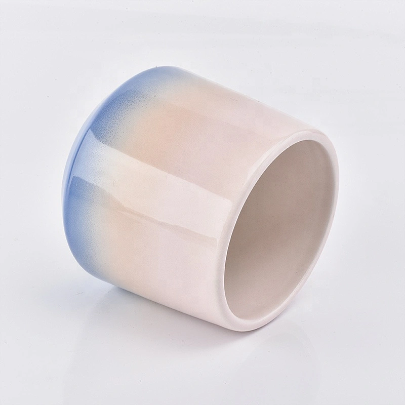 500ml Rainbow custom scented ceramic candle holders