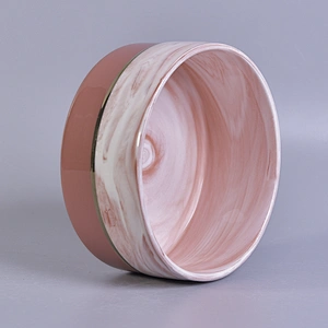10oz 12oz Chinese round pink ceramic candle holder