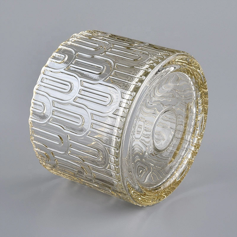 Luxury Geo cut candle holder glass