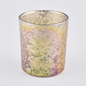 Sunny 11oz 14oz custom decorative electroplated luxury glass jar candle