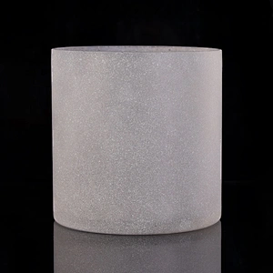 14 oz Crystal matte glass candle jar home decor