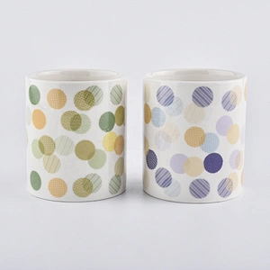 Wholesales white customized empty candle ceramic holder 10oz 20oz