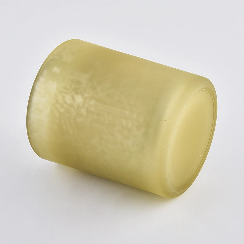 Sunny golden matte tealight candle glass jar holders 10oz 20oz
