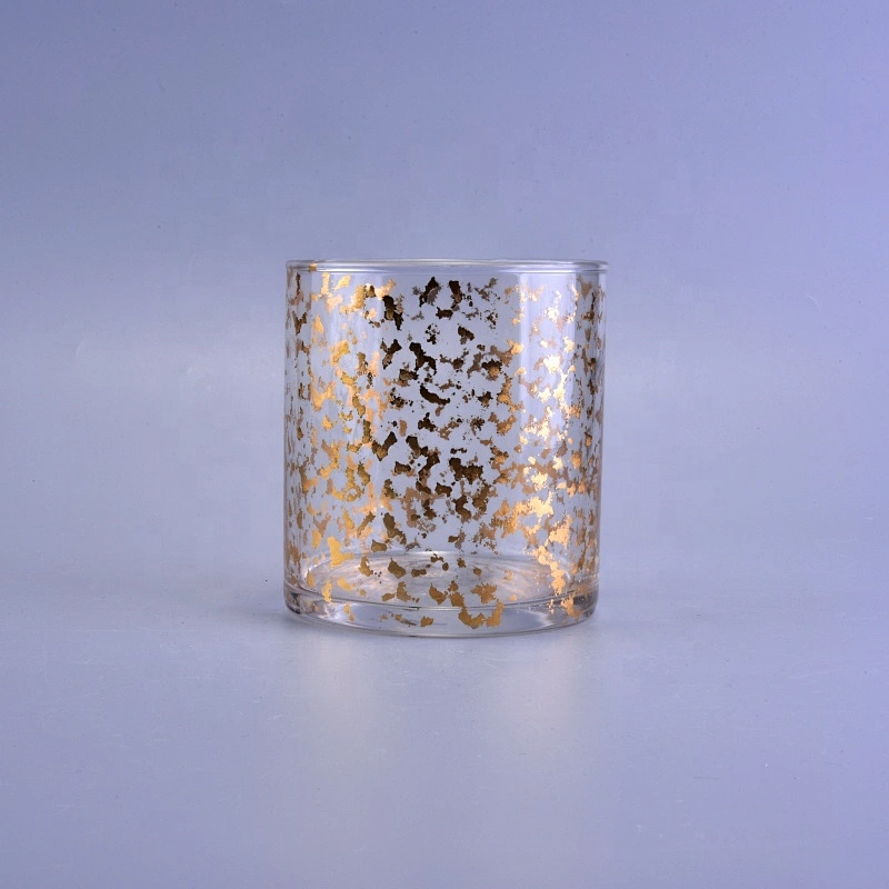 Sunny decorative gold tealight crystal candle glass jar