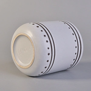 Sunny frost luxury white candle ceramic candle vessels 8oz 11oz