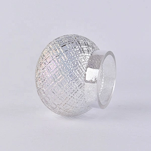 Wholesales Luxury white round glass jar candle