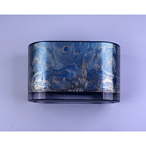 Chinese Custom blue glass candle containers 12oz 14oz