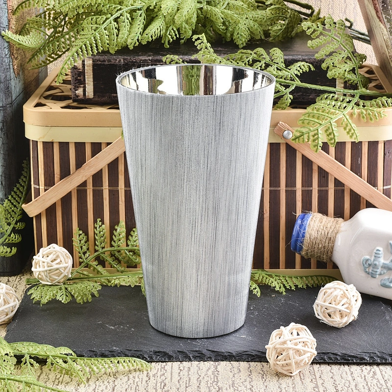 Suppliers silver luxury leather PU candle holders 8oz 10oz 11oz