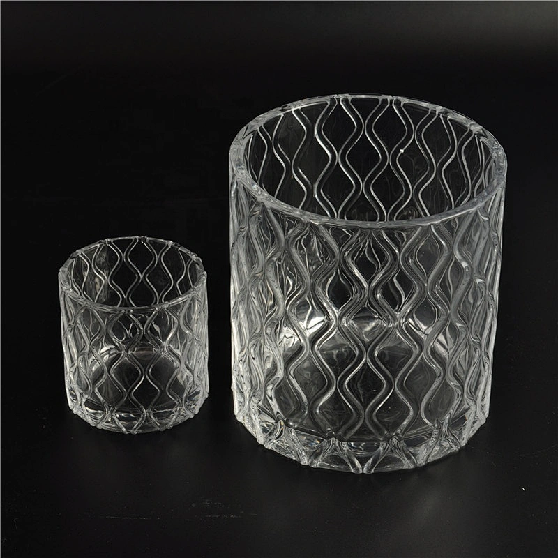 Wholesales crystal tealight candle glass jars with lid