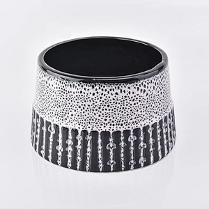 10oz home decoration colorful iridescent ceramic candle container