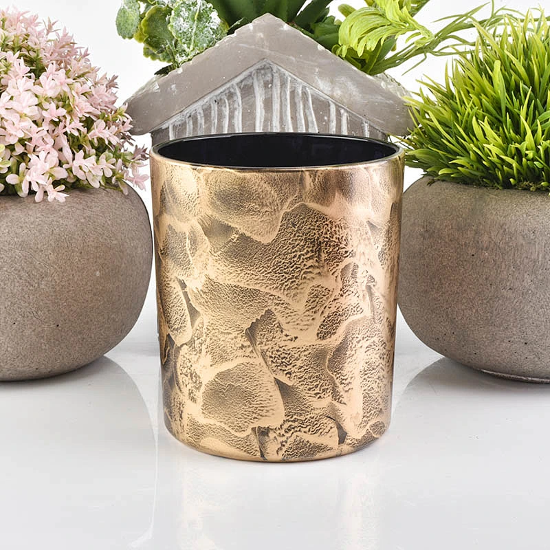 10 oz decorative glass candle jar
